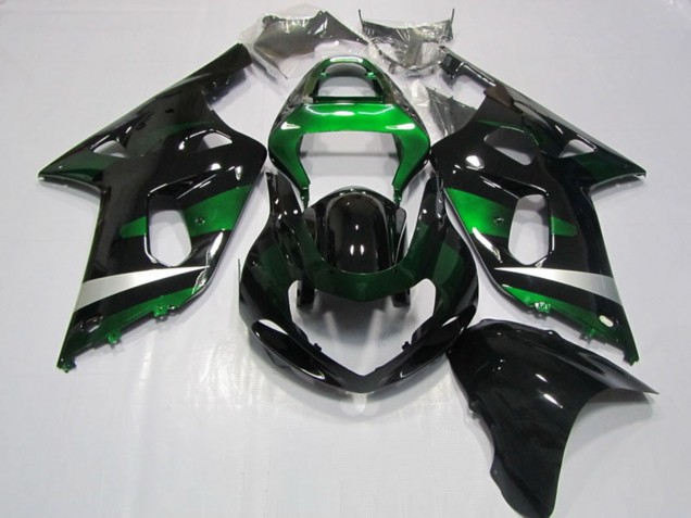 2001-2003 Glossy Black Green Silver Suzuki GSXR 750 Motorcycle Fairings Canada