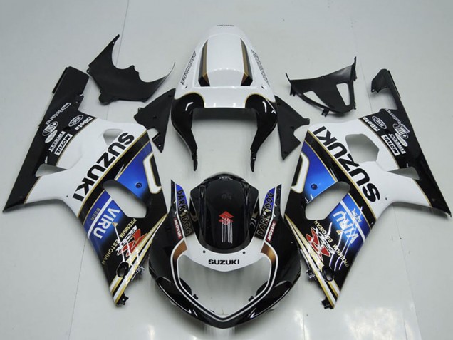 2001-2003 White Blue Glossy Black Viru Suzuki GSXR 750 Motorcycle Fairings Canada