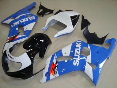 2001-2003 White Blue Glossy Black Suzuki GSXR 750 Motorcycle Fairings Canada