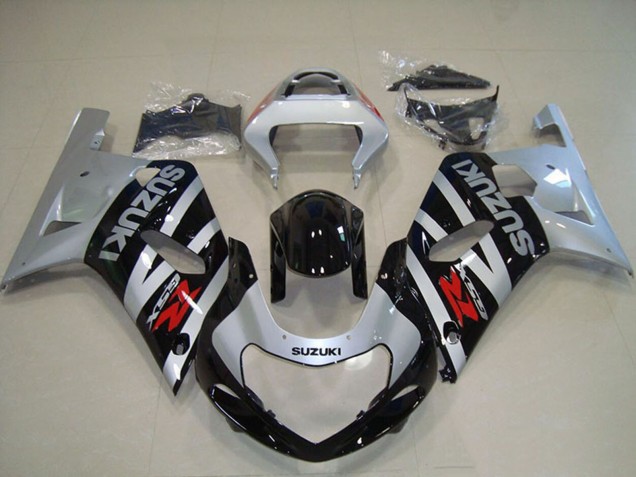 2001-2003 Silver Glossy Black Suzuki GSXR 750 Motorcycle Fairings Canada