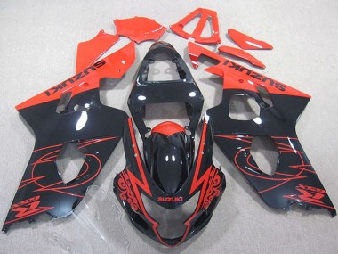 2004-2005 Red Glossy Black Suzuki GSXR 750 Motorcycle Fairings Canada
