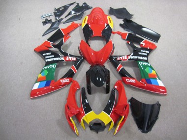 2006-2007 Red Black Yellow Green JOMO Suzuki GSXR 750 Motorcycle Fairings Canada