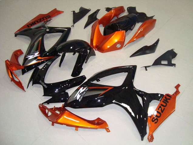 2006-2007 Orange Glossy Black Suzuki GSXR 750 Motorcycle Fairings Canada