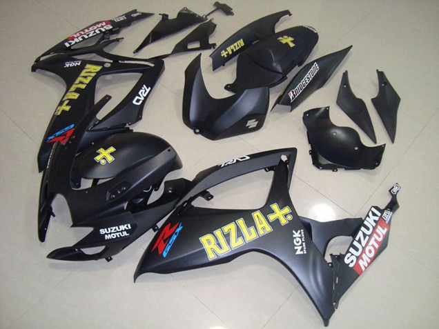 2006-2007 Matte Black Yellow Rizla Motul Suzuki GSXR 750 Motorcycle Fairings Canada