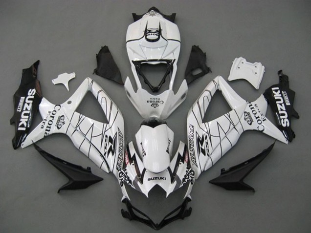 2008-2010 White Black Corona Extra Alstare Suzuki GSXR 750 Motorcycle Fairings Canada