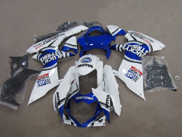 2011-2024 White Lucky Strike Motul Suzuki GSXR 750 Motorcycle Fairings Canada