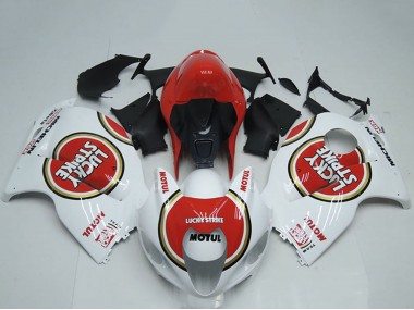 1996-2007 White Red Lucky Strike Motul Suzuki GSXR 1300 Hayabusa Motorcycle Fairings Canada