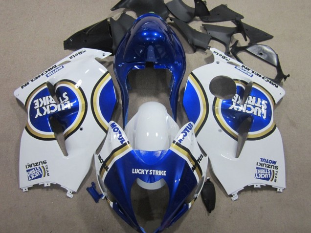 1996-2007 White Blue Motul Lucky Strike Suzuki GSXR 1300 Hayabusa Motorcycle Fairings Canada