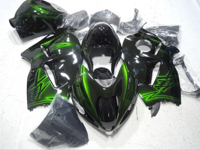 1996-2007 Glossy Black Green Suzuki GSXR 1300 Hayabusa Motorcycle Fairings Canada