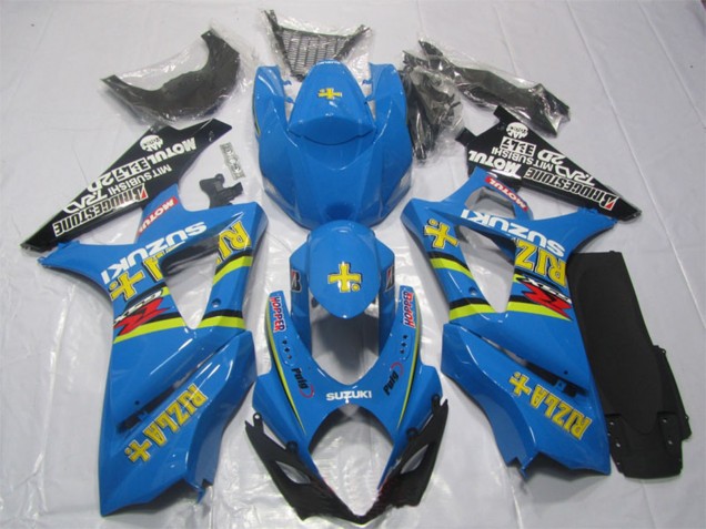 2007-2008 Blue Gold Black Rizla Suzuki GSXR 1000 Bike Fairings Canada