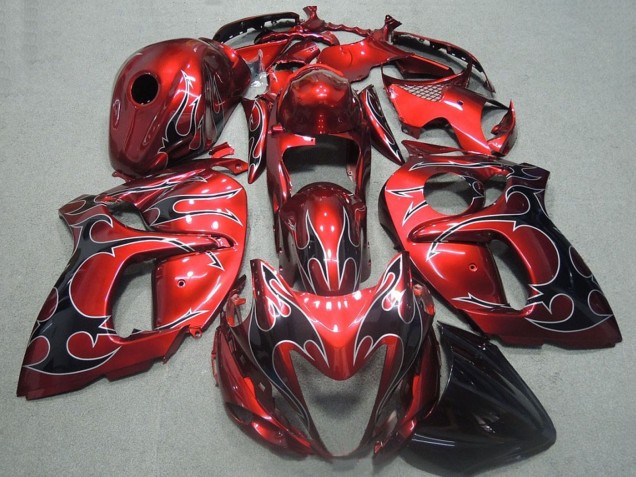 2008-2020 Red Black Flame Suzuki GSXR 1300 Hayabusa Motorcycle Fairings Canada