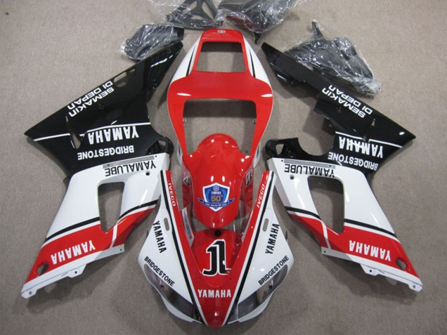 1998-1999 White Red Glossy Black Yamalube 50 Yamaha YZF R1 Motorcycle Fairings Canada