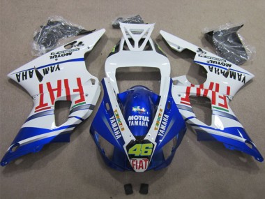 1998-1999 White Blue Red Motul Fiat 46 Yamaha YZF R1 Motorcycle Fairings Canada