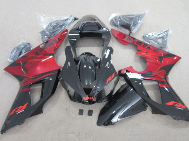 2000-2001 Red Glossy Black Yamaha YZF R1 Motorcycle Fairings Canada