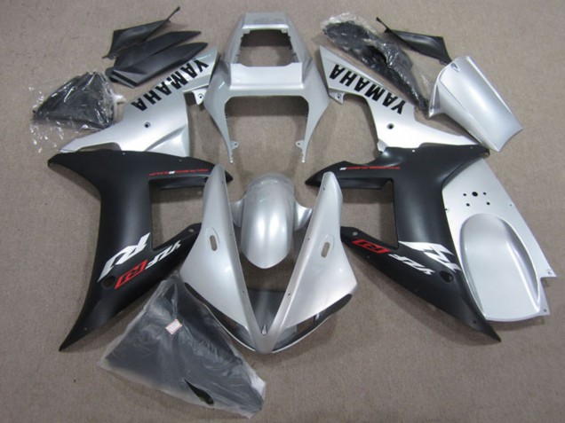 2002-2003 Silver Matte Black Yamaha YZF R1 Motorcycle Fairing Kits Canada
