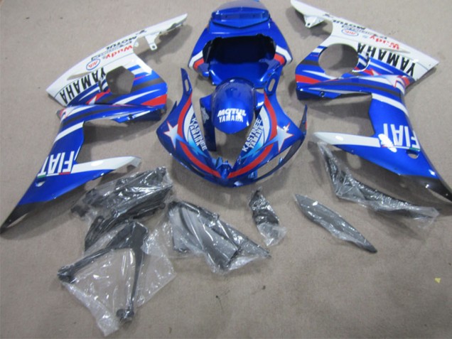 2002-2003 White Blue Red Motul Fiat Yamaha YZF R1 Motorcycle Fairings Canada