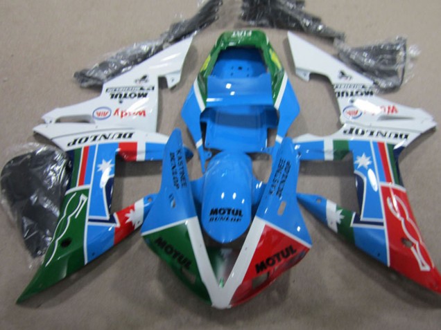 2002-2003 White Blue Green Red Black Motul Yamaha YZF R1 Motorcycle Fairings Canada