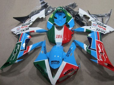2004-2006 White Blue Red Green White Fiat Motul Yamaha YZF R1 Motorcycle Fairings Canada