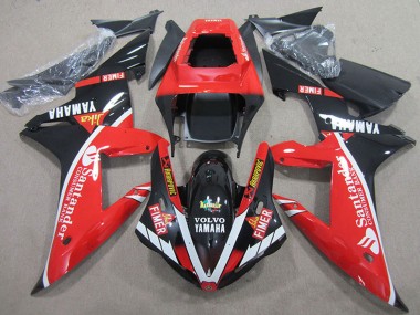 2004-2006 Red White Glossy Black Santander Yamaha YZF R1 Motorcycle Fairings Canada