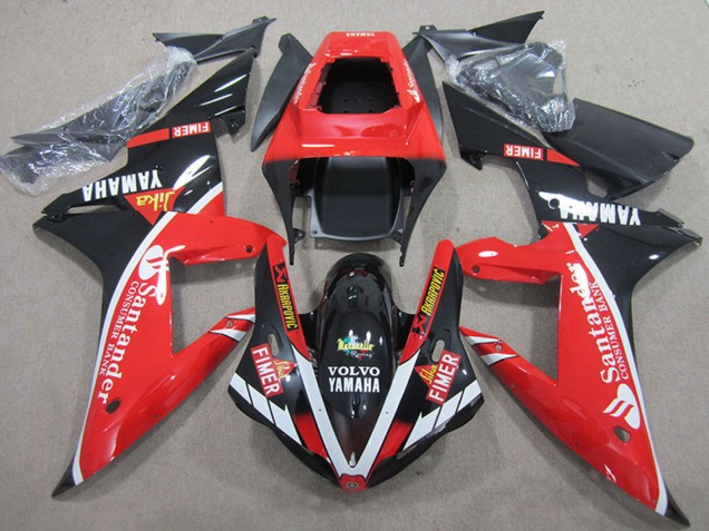 2004-2006 Red White Glossy Black Santander Yamaha YZF R1 Motorcycle Fairings Canada