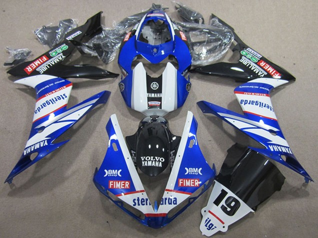 2004-2006 White Blue Black Red Volvo Sterilgarda 19 Yamaha YZF R1 Motorcycle Fairings Canada