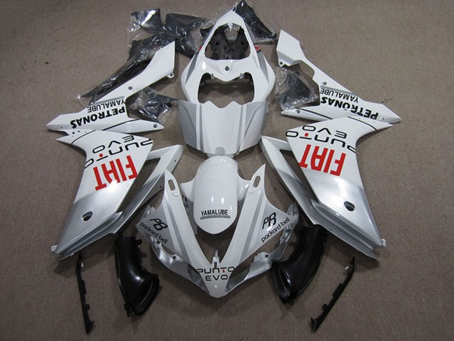 2007-2008 Silver White Red Fiat Yamaha YZF R1 Motorcycle Fairings Canada