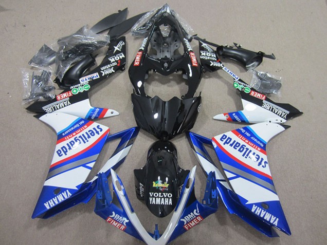 2007-2008 White Blue Black Volvo Fimer Sterilgarda Yamaha YZF R1 Motorcycle Fairings Canada