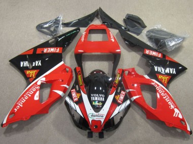 2009-2011 Red Black White Santander Fimer Volvo Yamaha YZF R1 Motorcycle Fairings Canada