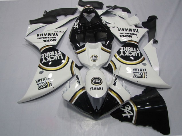 2009-2011 White Black Lucky Strike Yamaha YZF R1 Motorcycle Fairings Canada