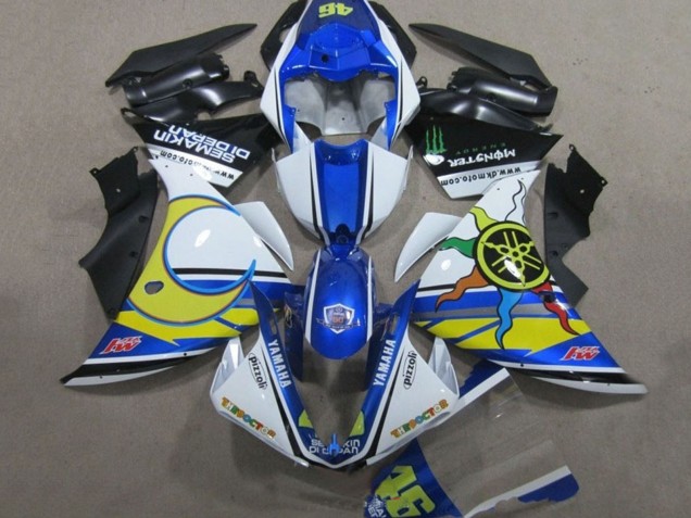 2009-2011 White Blue Yellow Green Monster Semakin Didepan Yamaha YZF R1 Motorcycle Fairings Canada
