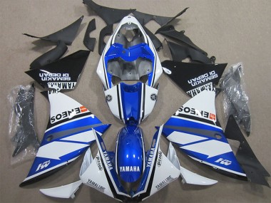 2009-2011 White Blue Black ENEOS Yamalube M1 Semakin Didepan Yamaha YZF R1 Motorcycle Fairings Canada