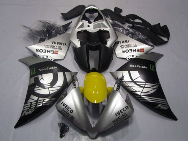 2012-2014 Silver Black IVECO Yamalube ENEOS Monster Yamaha YZF R1 Motorcycle Fairings Canada