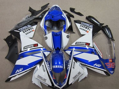 2012-2014 White Blue Black Pizzoli ENEOS Yamalube Semakin Didepan Yamaha YZF R1 Motorcycle Fairings Canada