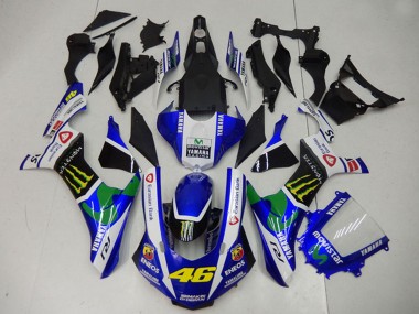 2015-2019 White Blue Black Green ENEOS MoviStar Monster 46 Yamaha YZF R1 Motorcycle Fairings Canada