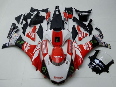 2015-2019 White Red Black Green Monster Milwaukee Yamaha YZF R1 Motorcycle Fairings Canada