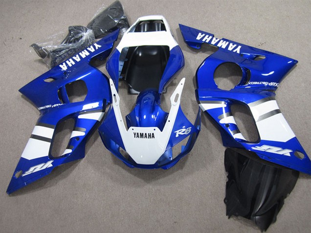 1998-2002 White Blue Yamaha YZF R6 Motorcycle Fairings Canada