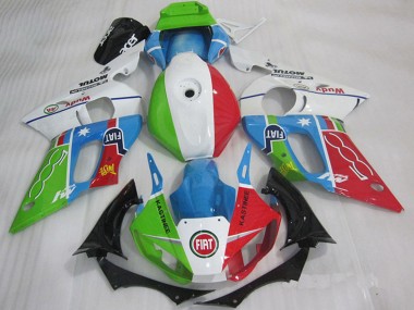 1998-2002 White Blue Green Red Fiat Kastinee Yamaha YZF R6 Motorcycle Fairings Canada
