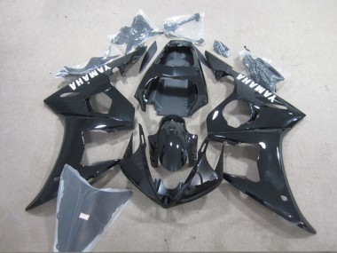 2003-2004 Glossy Black White Decals Yamaha YZF R6 Motorcycle Fairing Canada