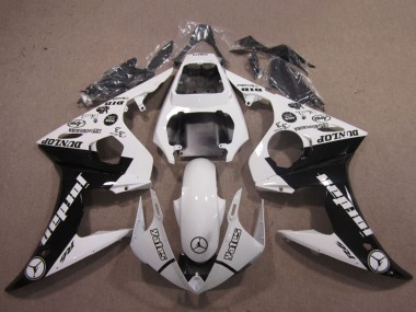 2003-2004 White Glossy Black Jordan Dunlop Yamaha YZF R6 Motorcycle Fairings Canada