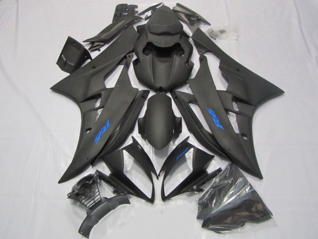 2006-2007 Matte Black Blue Decals Yamaha YZF R6 Motorcycle Fairings Canada