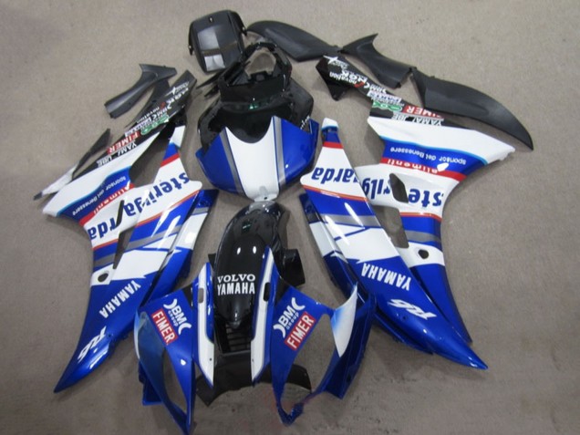 2006-2007 White Blue Red Sterilgarda Volvo Fimer Yamaha YZF R6 Motorcycle Fairings Canada