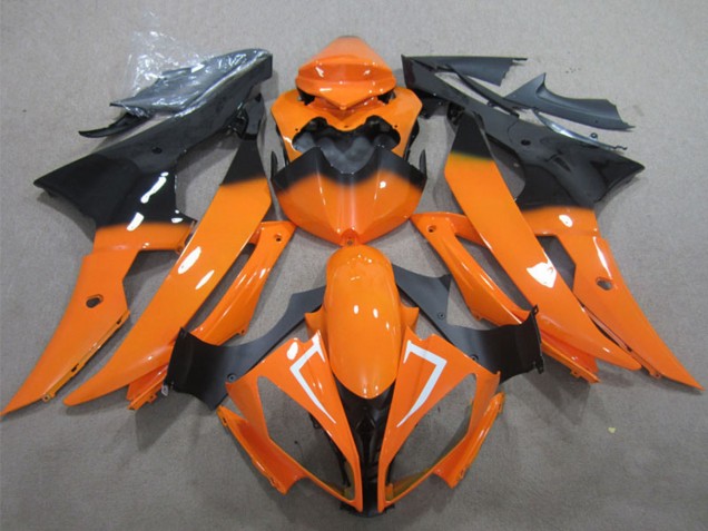 2008-2016 Orange Glossy Black Yamaha YZF R6 Motorcycle Fairing Canada