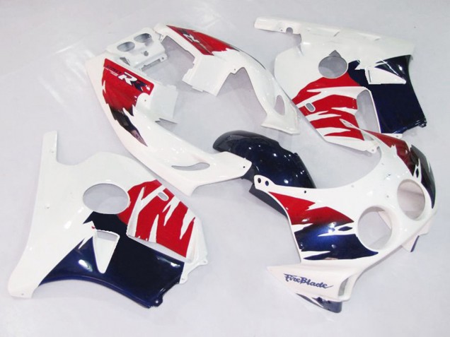 1990-1998 White Red and Blue Honda CBR250RR Motorcycle Fairings Canada 1990-1998 White Red and Blue Honda CBR250RR Motorcycle Fairings Canada
