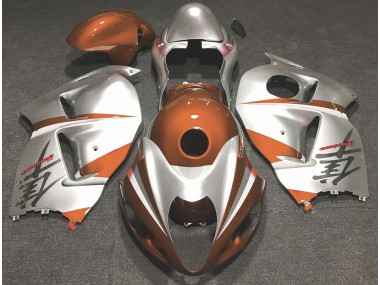 1997-2007 Gloss Orange and Silver Suzuki GSXR 1300 Motorcycle Fairings Canada