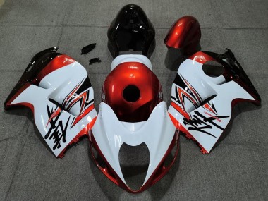 1997-2007 Gloss White and Orange Suzuki GSXR 1300 Motorcycle Fairings Canada