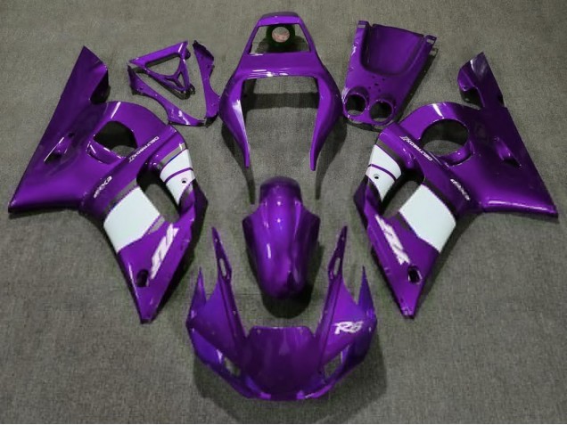 1998-2002 Deep Purple & White Yamaha R6 Motorcycle Fairings Canada 1998-2002 Deep Purple & White Yamaha R6 Motorcycle Fairings Canada