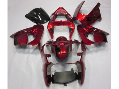 2000-2002 Metallic Red Kawasaki ZX6R Motorcycle Fairings Canada