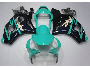 2002-2003 Gloss Black and Cyan Honda CBR954 Motorcycle Fairings Canada
