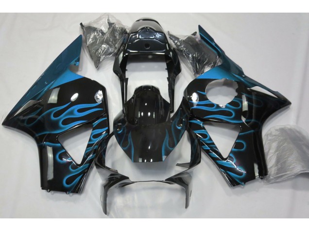 2002-2003 Light Blue Flame Honda CBR954 Motorcycle Fairings Canada 2002-2003 Light Blue Flame Honda CBR954 Motorcycle Fairings Canada