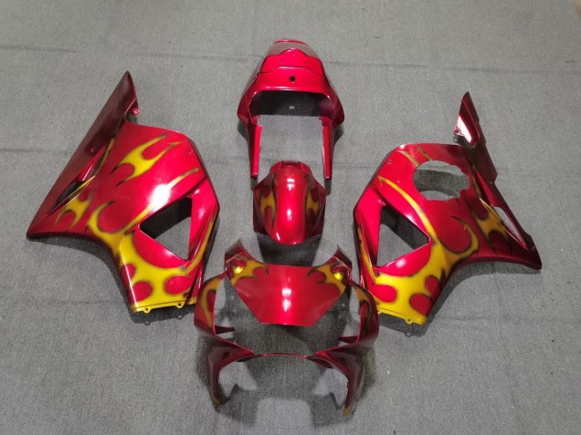 2002-2003 Red & Gold Style Honda CBR954 Motorcycle Fairings Canada 2002-2003 Red & Gold Style Honda CBR954 Motorcycle Fairings Canada